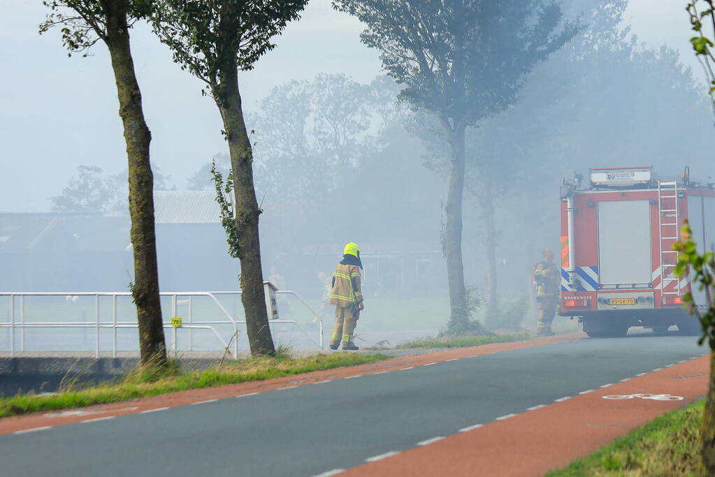 Grote brand in koeienstal