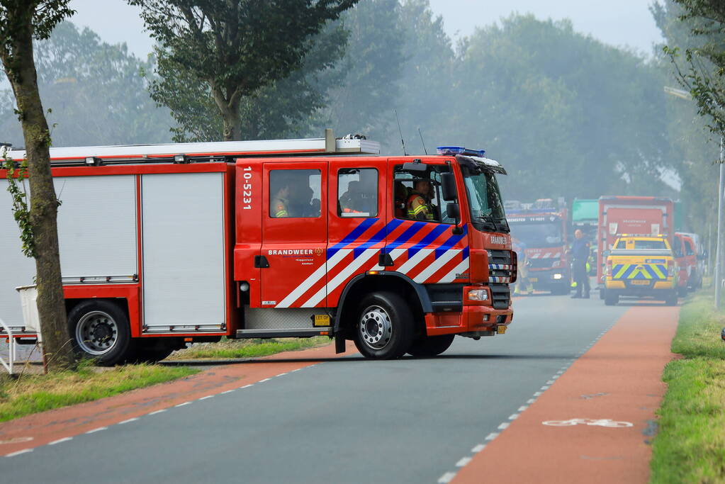 Grote brand in koeienstal