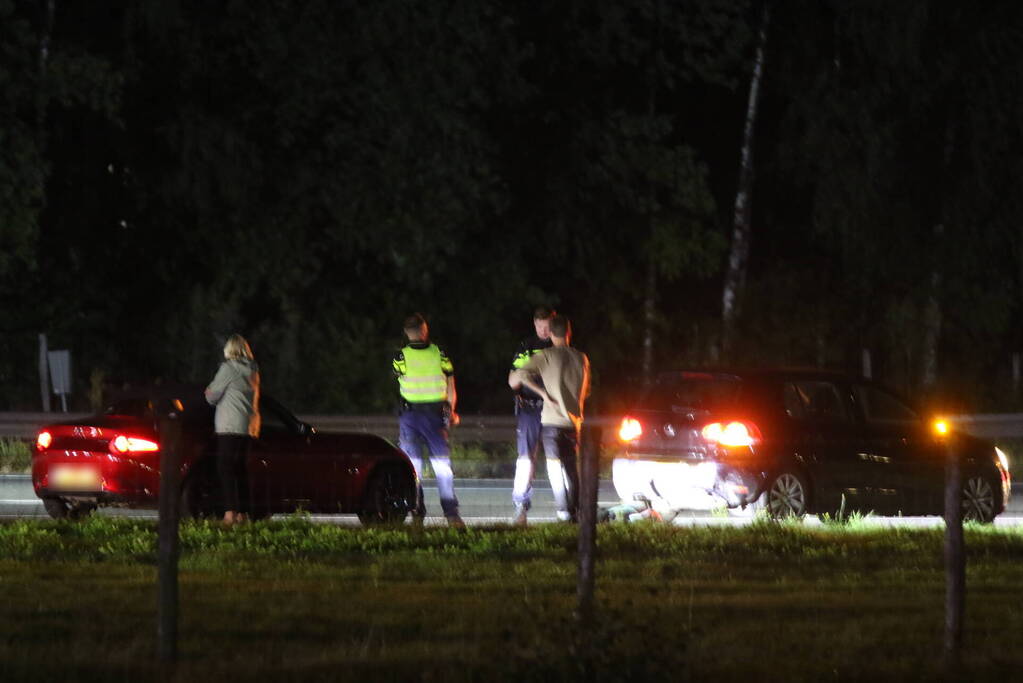 Motorrijder overleden bij aanrijding op snelweg