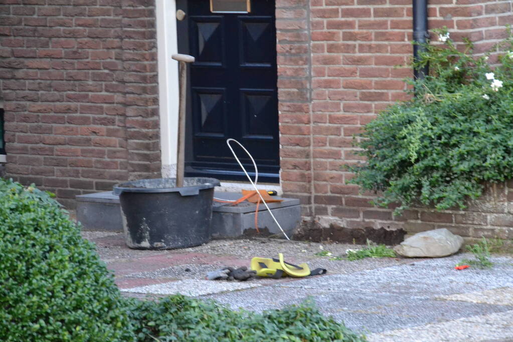 Gaslekkage door werkzaamheden in tuin