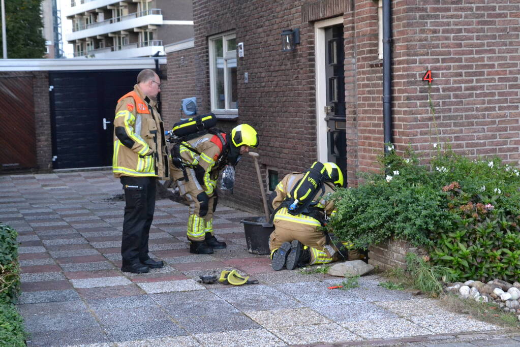 Gaslekkage door werkzaamheden in tuin