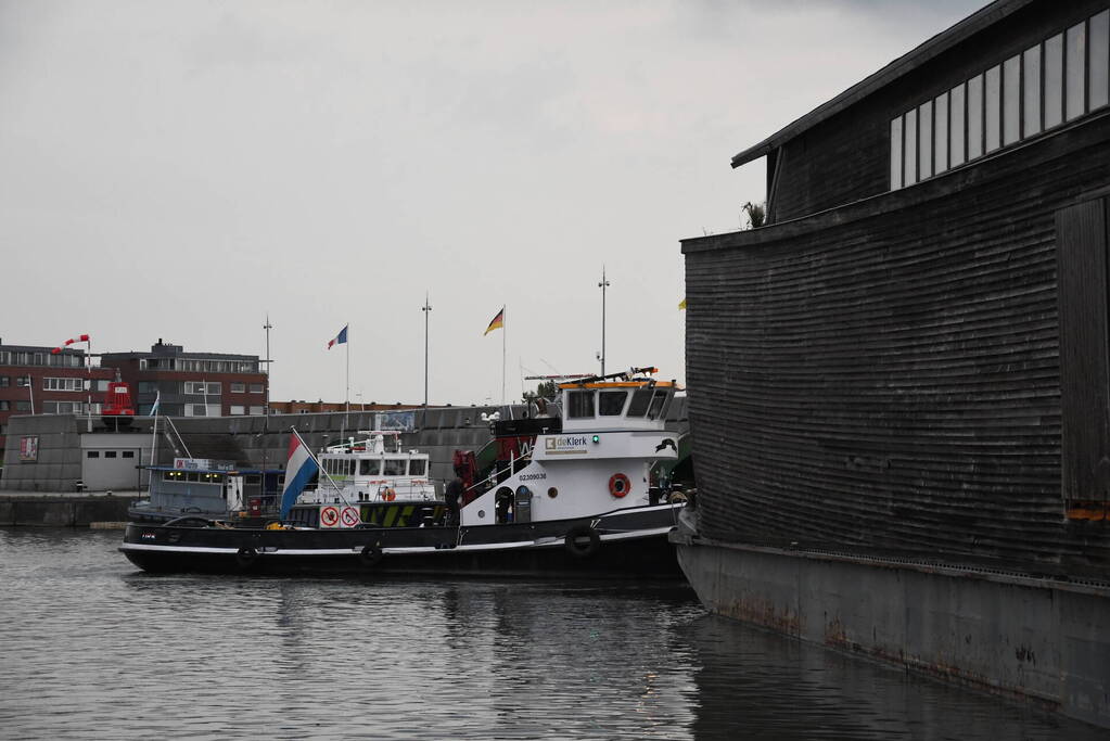 Arkmuseum aangekomen in haven