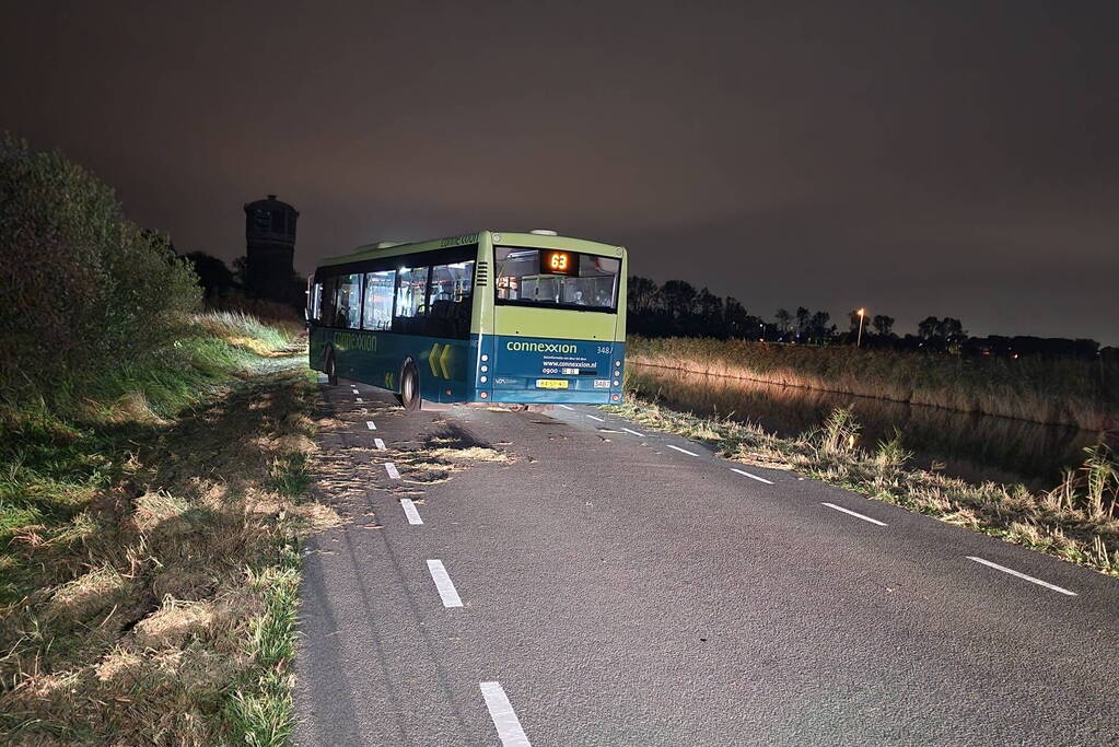 Bus in de problemen door keeractie