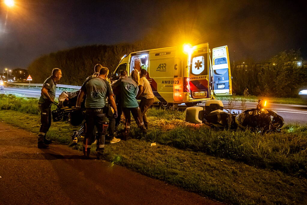 Motorrijder gewond bij eenzijdig ongeval