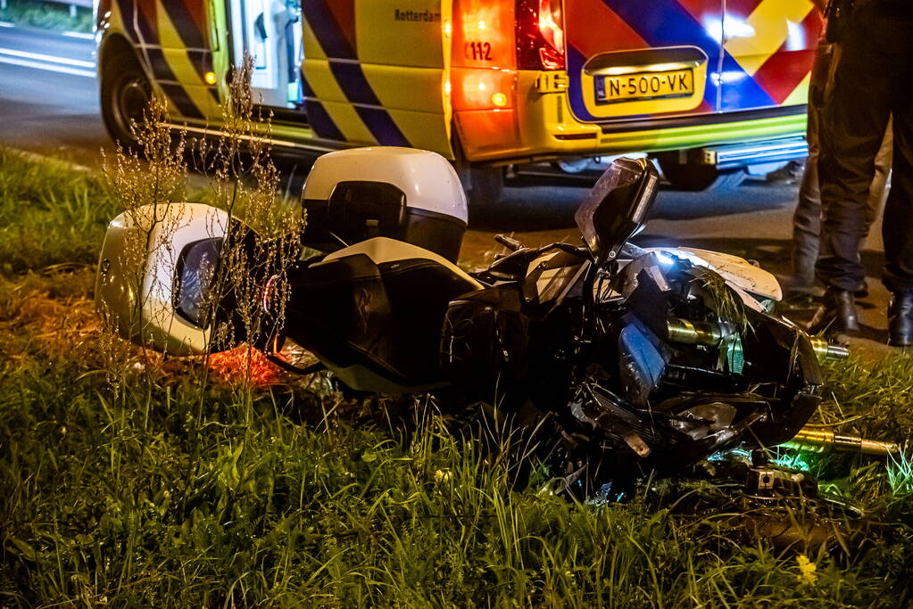 Motorrijder gewond bij eenzijdig ongeval