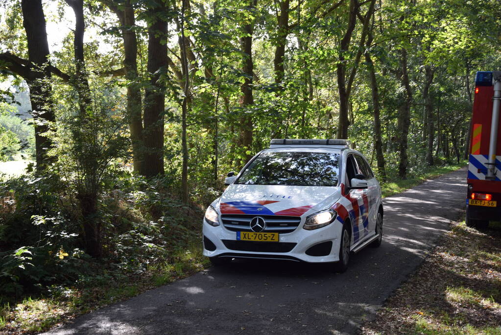 Ruiter gewond bij val in bos