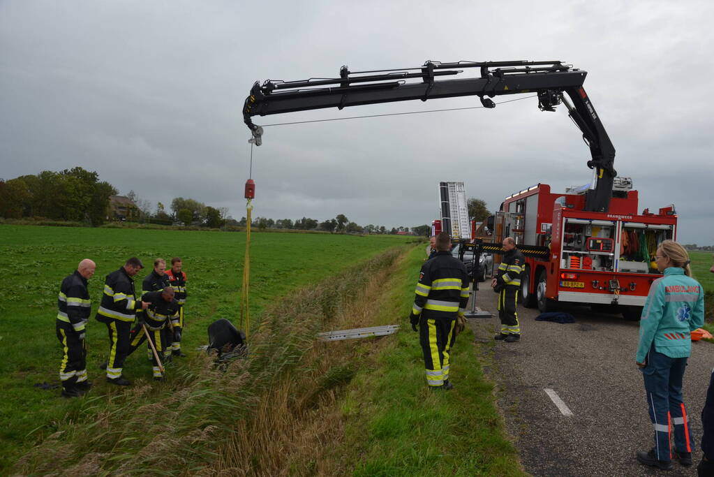 Bestuurder scootmobiel onderkoeld na te water raken