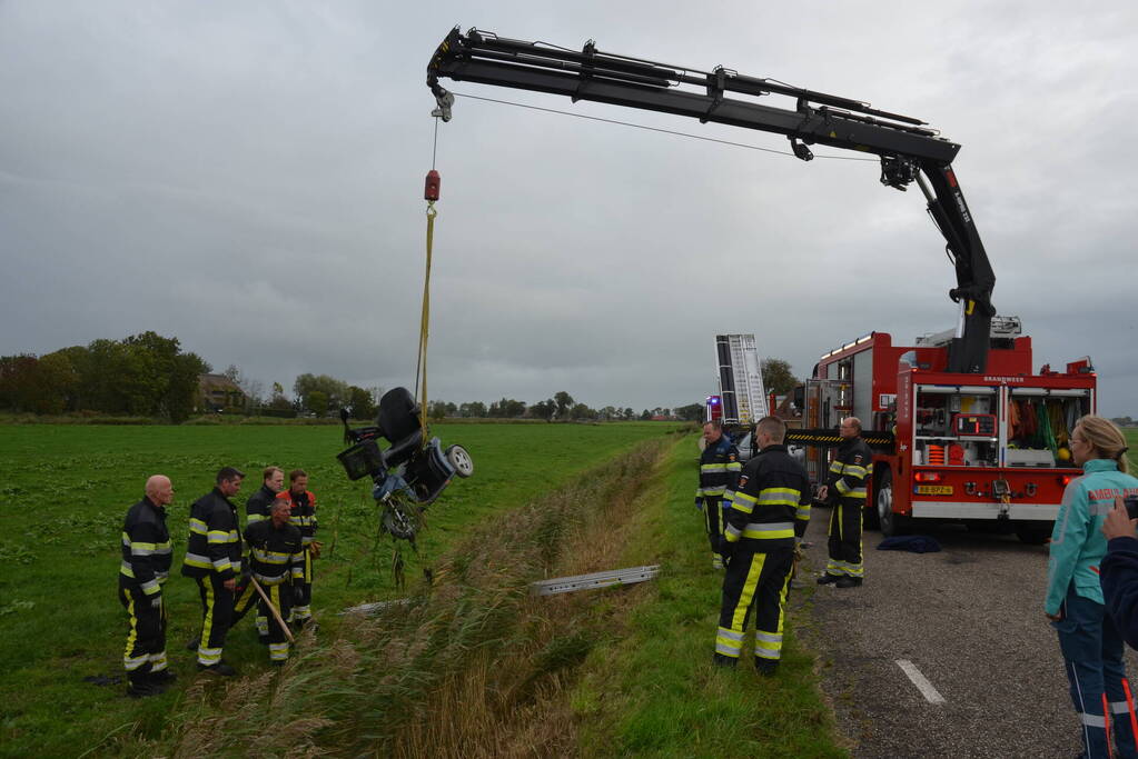 Bestuurder scootmobiel onderkoeld na te water raken