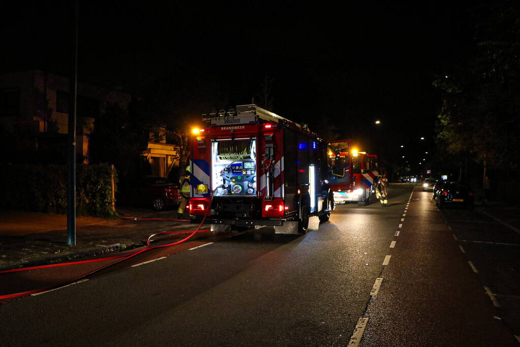 Flinke brand in garage van woning