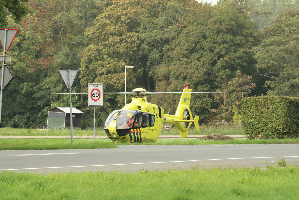 Trauma helikopter ingezet bij medische noodsituatie in woning