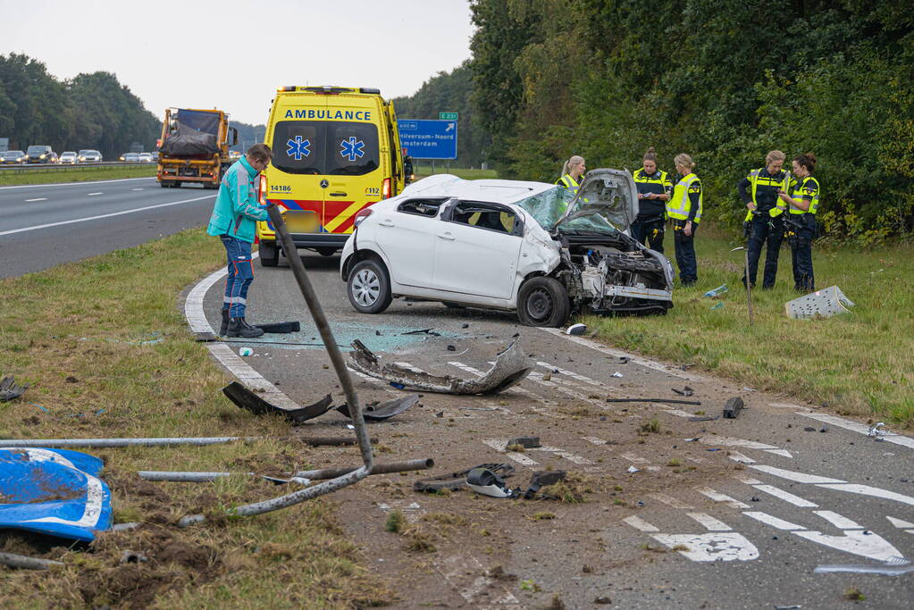 Flinke ravage nadat bestuurder in slaap valt