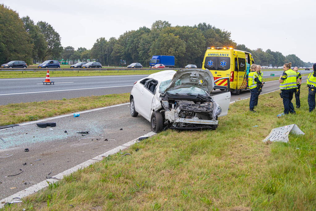 Flinke ravage nadat bestuurder in slaap valt