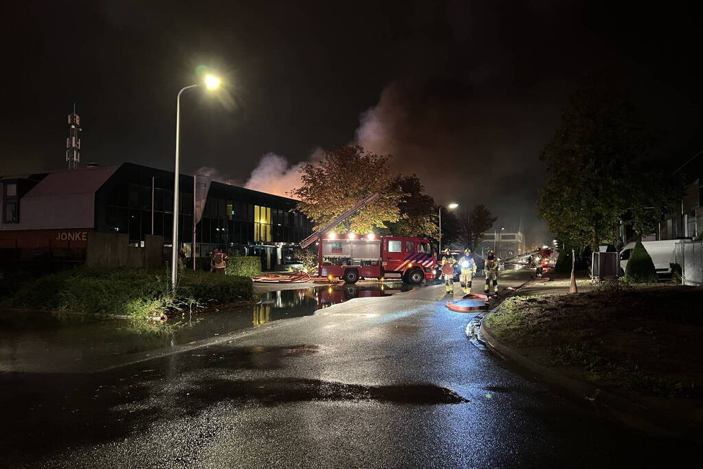 Zeer grote brand in een loods