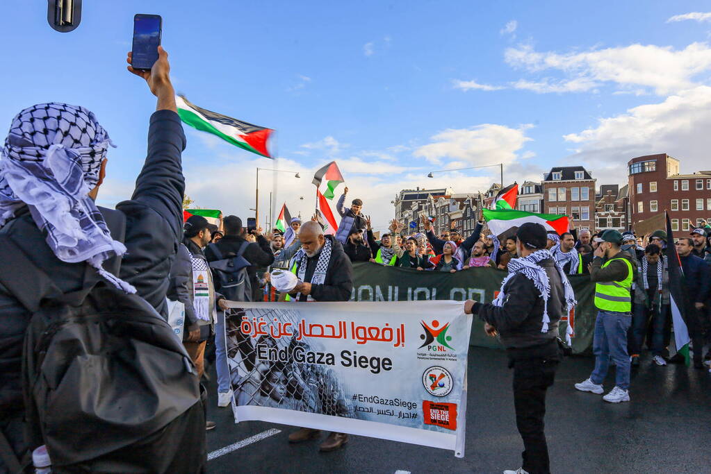 Grote opkomst bij demonstratie pro Palestina