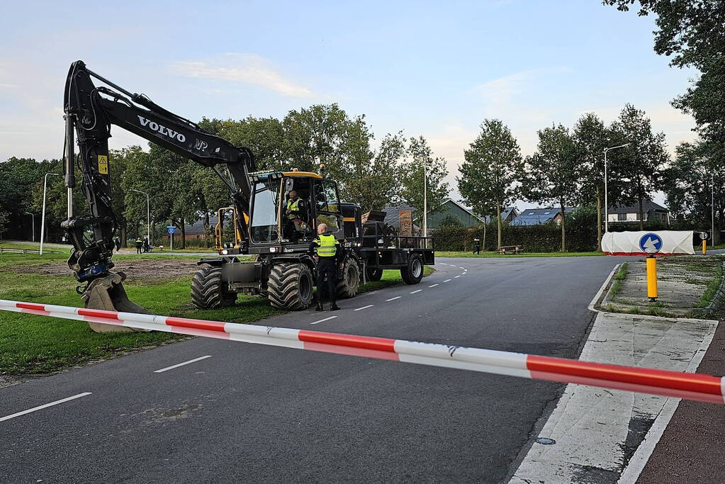 Dodelijk ongeval tussen fietser en graafmachine