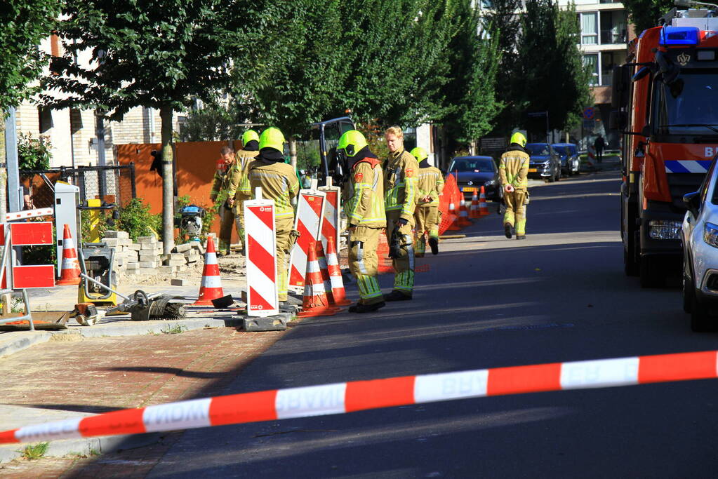 Gaslek ontstaan door werkzaamheden