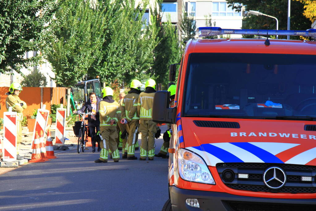 Gaslek ontstaan door werkzaamheden