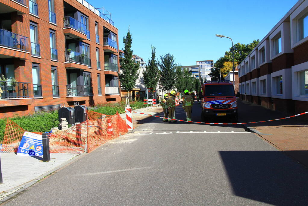 Gaslek ontstaan door werkzaamheden