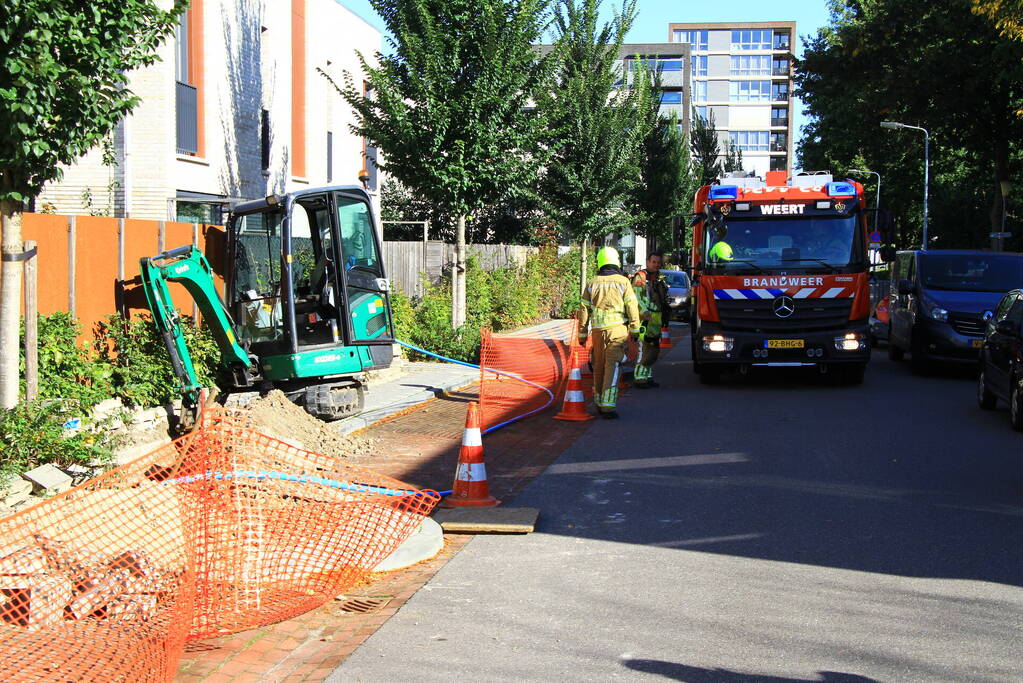 Gaslek ontstaan door werkzaamheden