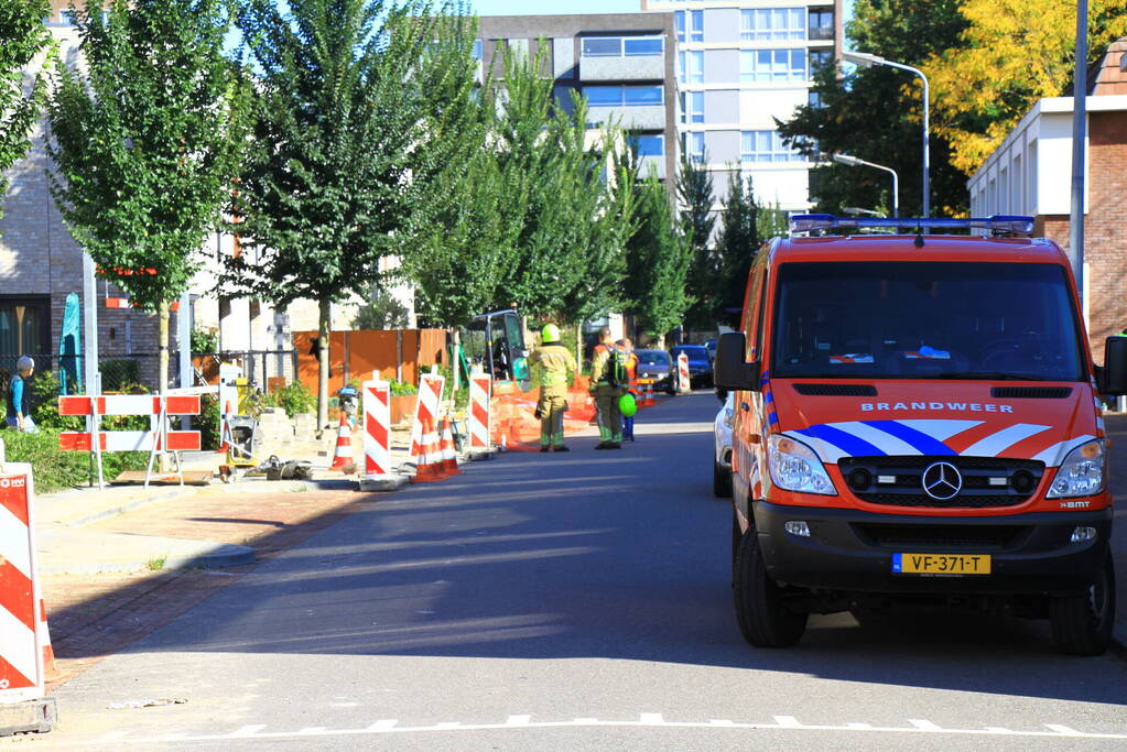 Gaslek ontstaan door werkzaamheden