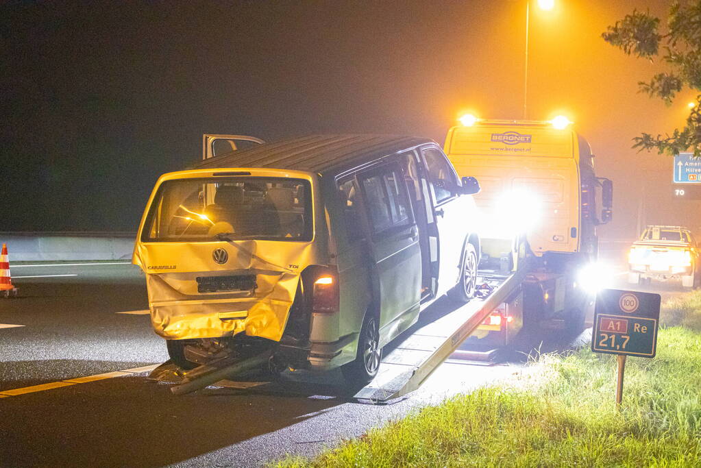 Dronken bestuurster veroorzaakt ongeval op snelweg