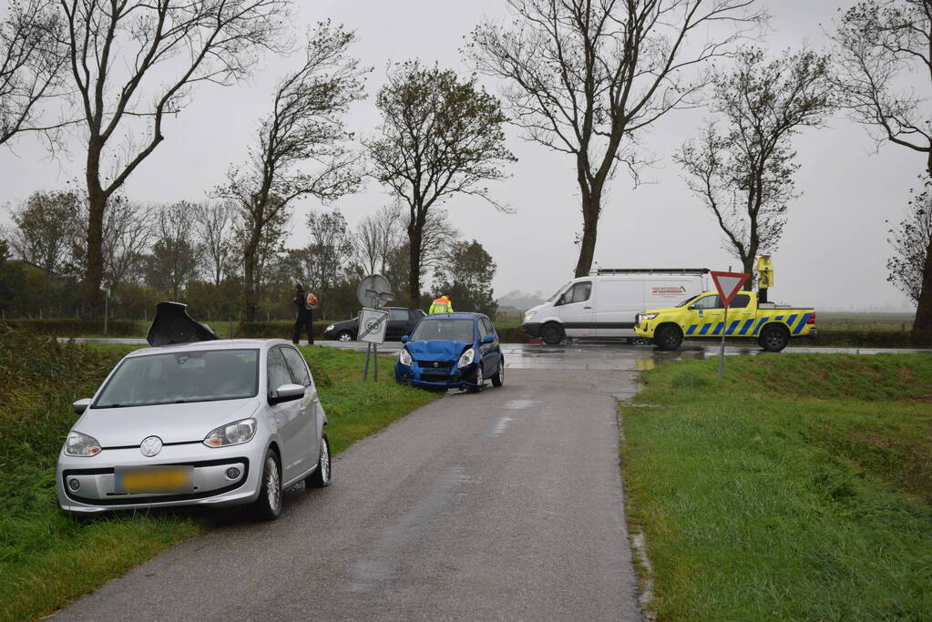 Gewonde bij botsing in file