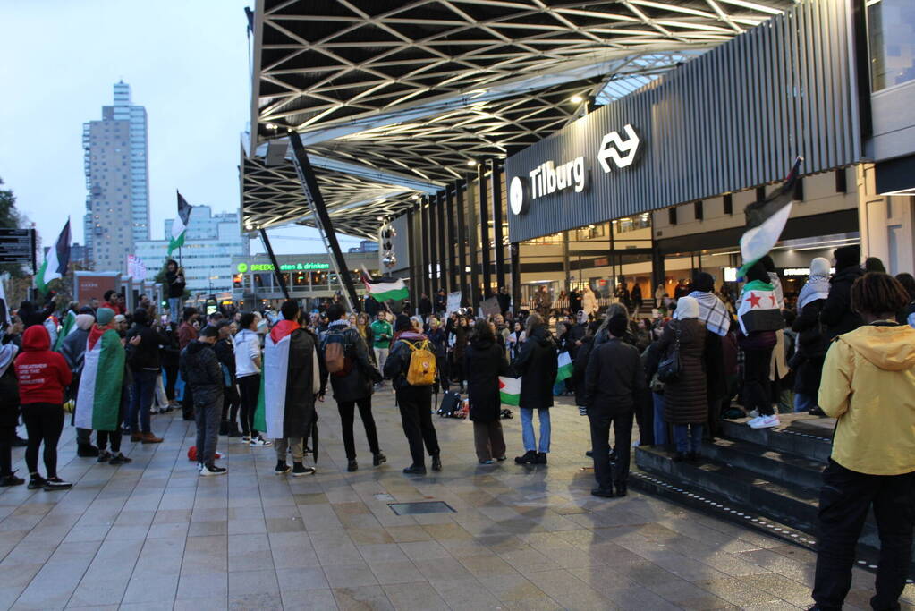 Vreedzaam protest door Pro-Palestina demonstranten