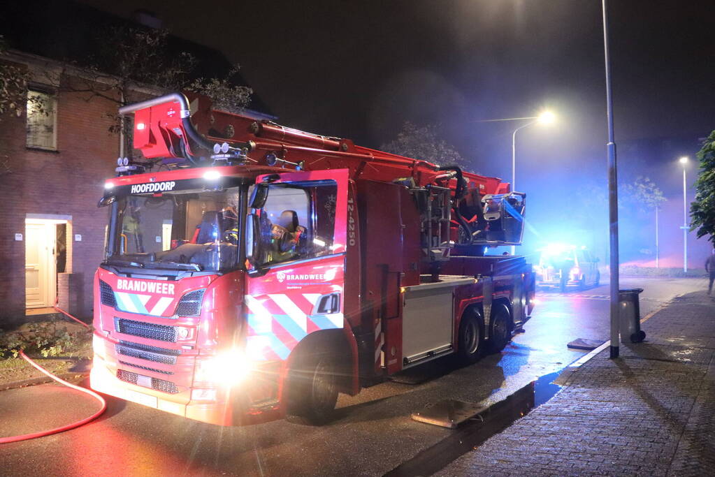 Hulpdiensten groots ingezet voor woningbrand