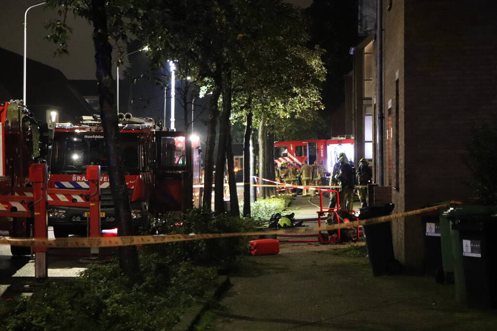 Hulpdiensten groots ingezet voor woningbrand