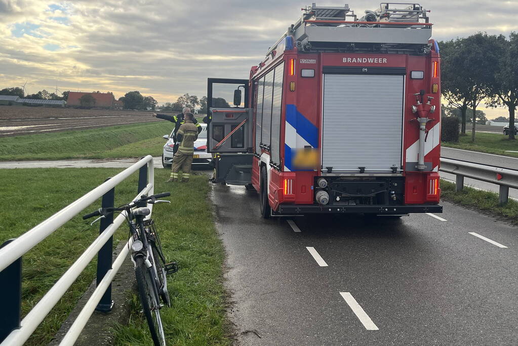 Hulpdiensten ingezet na aantreffen fiets bij water