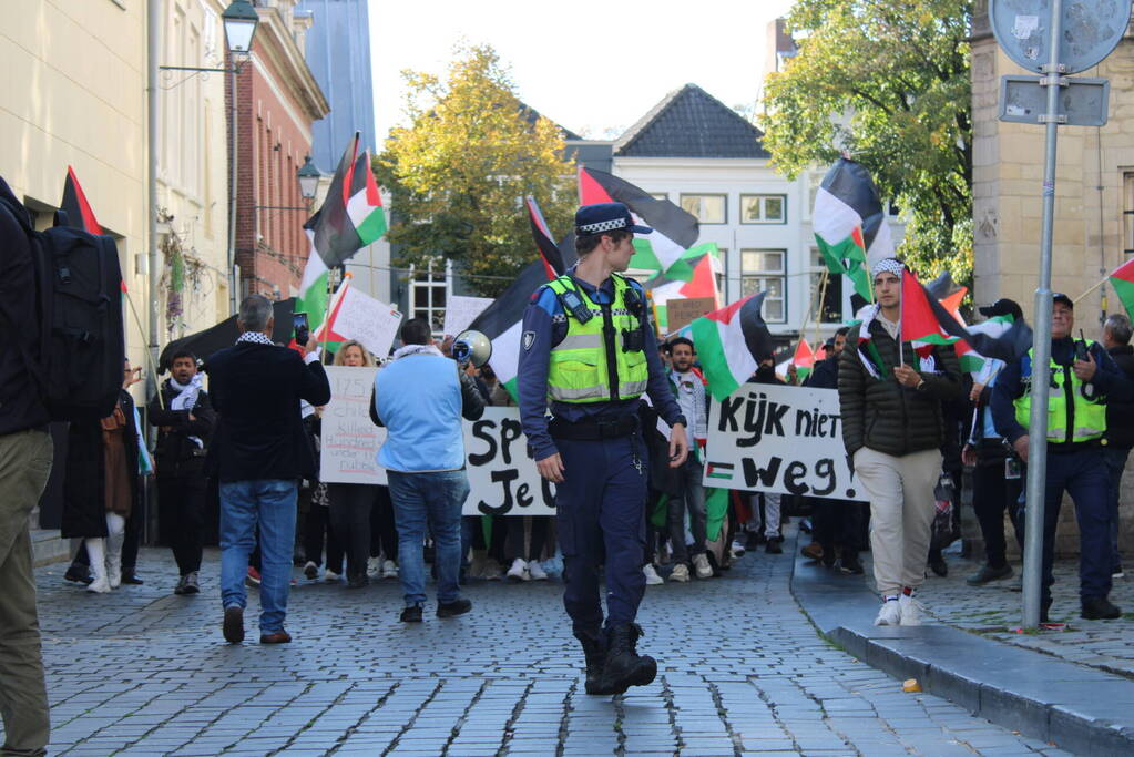 Pro Palestina demonstratie trekt veel mensen