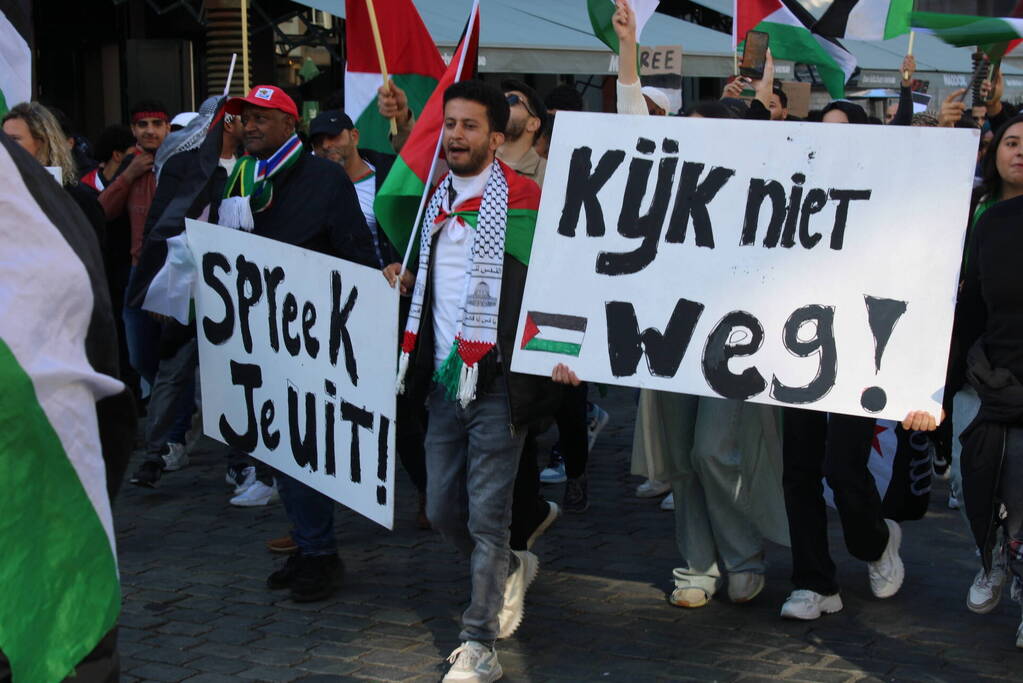 Pro Palestina demonstratie trekt veel mensen