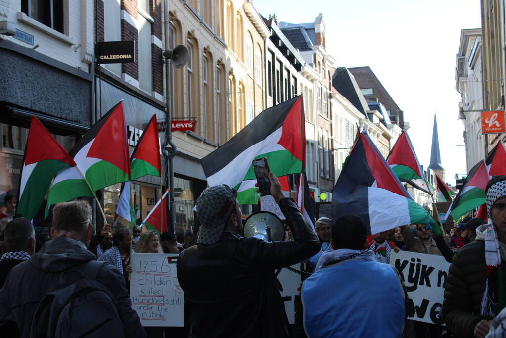 Pro Palestina demonstratie trekt veel mensen