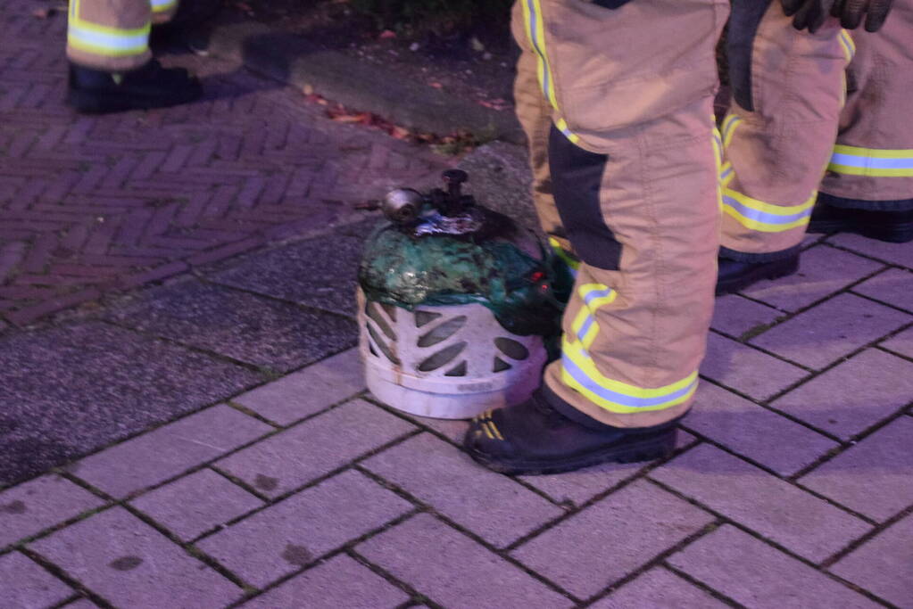 Gasfles ontploft in woning