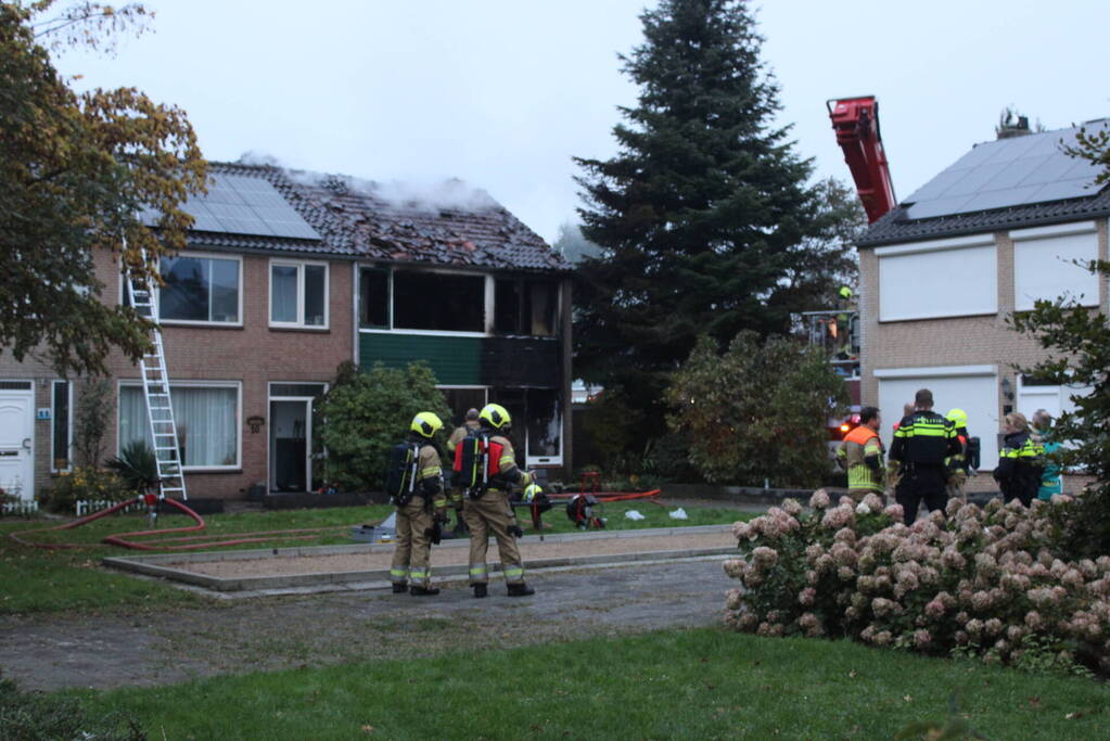 Uitslaande brand in woning