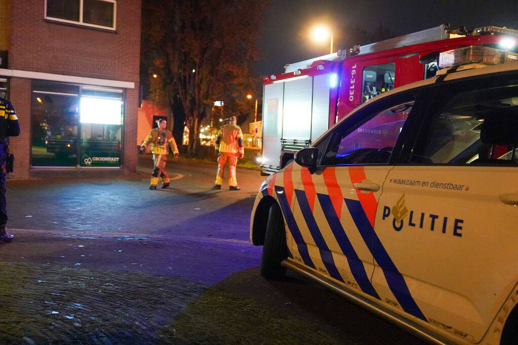 Rookontwikkeling door brand bij ondergrondse container