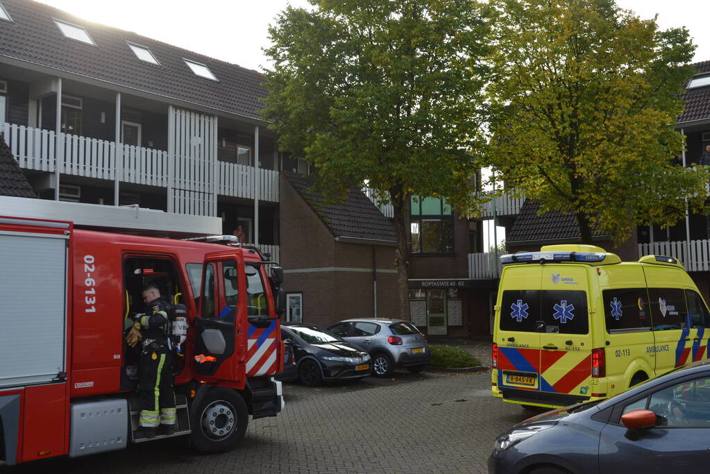 Brandweer en ambulance ingezet voor gaslekkage