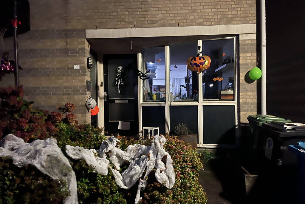 Veel mensen de straat op voor enge Halloweentocht