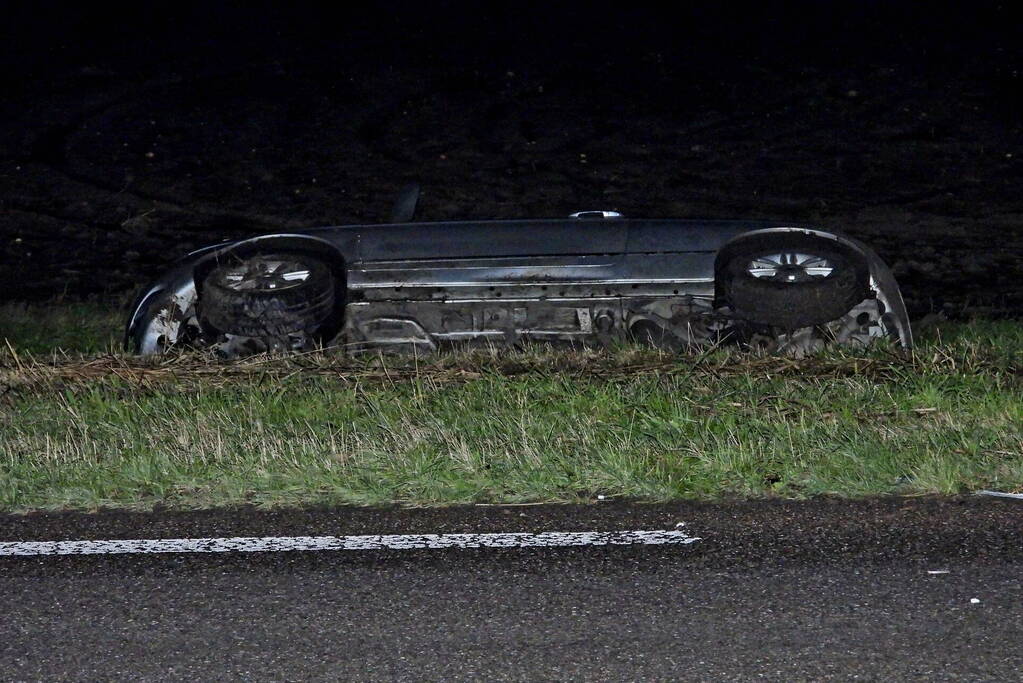 Bestuurder aangehouden na eenzijdig ongeval