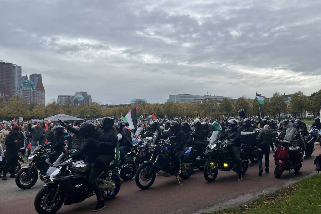 Grote opkomst pro-palestina demonstratie op het Malieveld