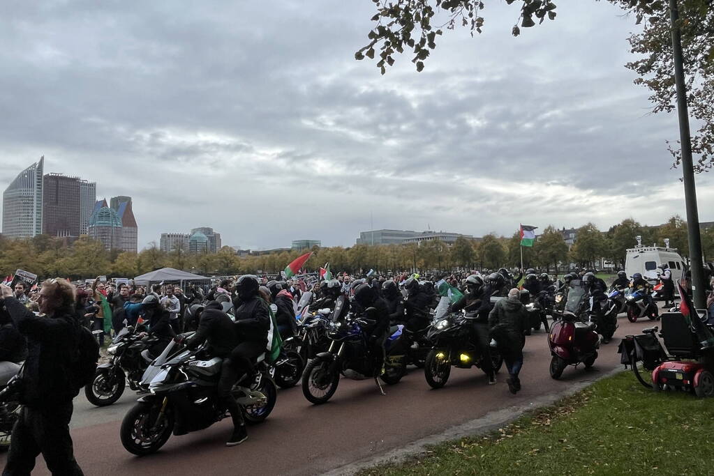 Grote opkomst pro-palestina demonstratie op het Malieveld