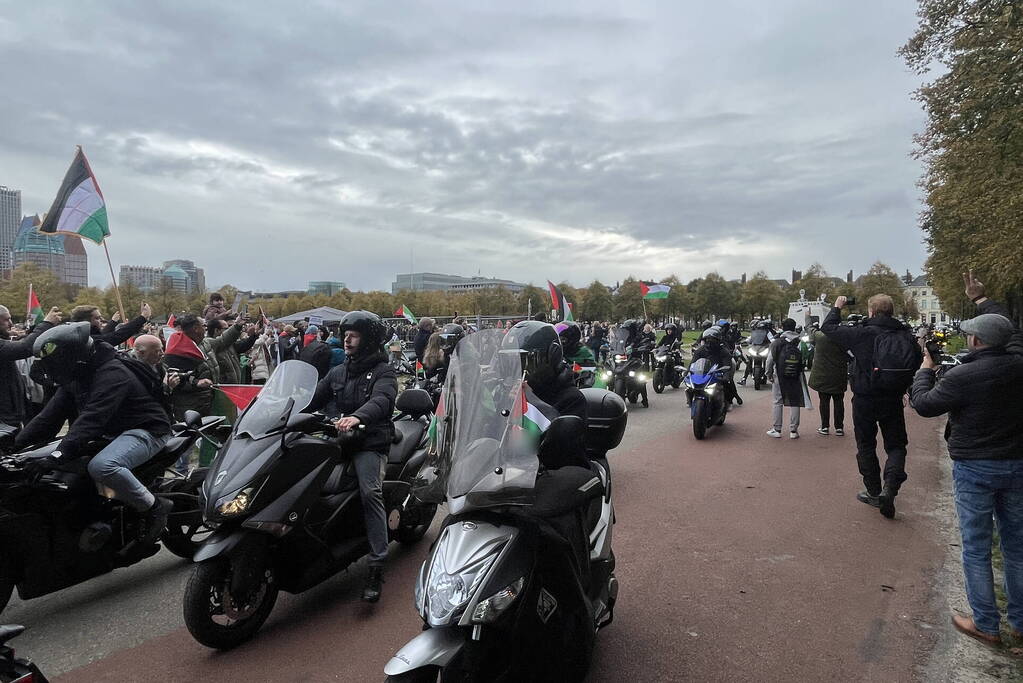 Grote opkomst pro-palestina demonstratie op het Malieveld