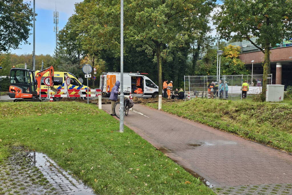 Fietsers frontaal op elkaar, val tot gevolg