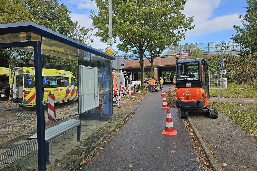 Fietsers frontaal op elkaar, val tot gevolg