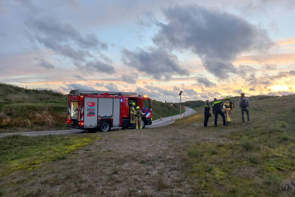 Brandweer controleert bunker op brand