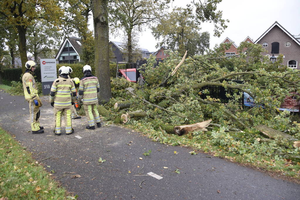 Autoladder ingezet voor gevaarlijk hangende tak