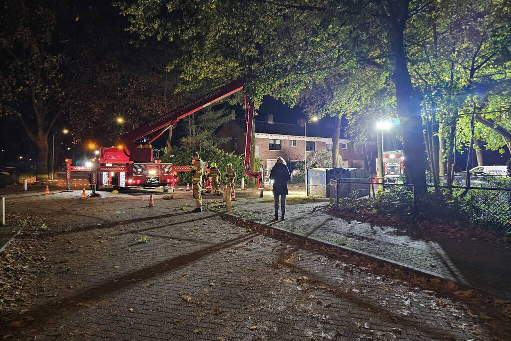 Boom dreigt op auto te vallen