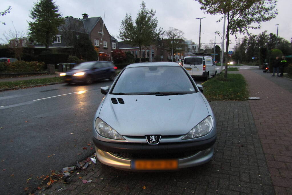 Bestelbus klapt op geparkeerde auto nadat hond op schoot springt