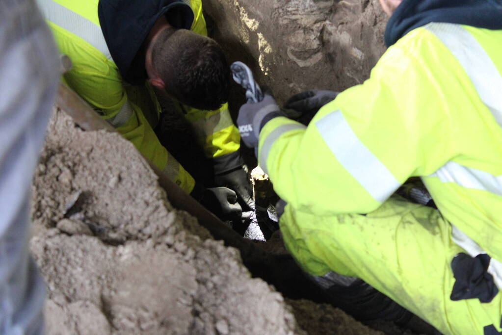 Gaslekkage door werkzaamheden