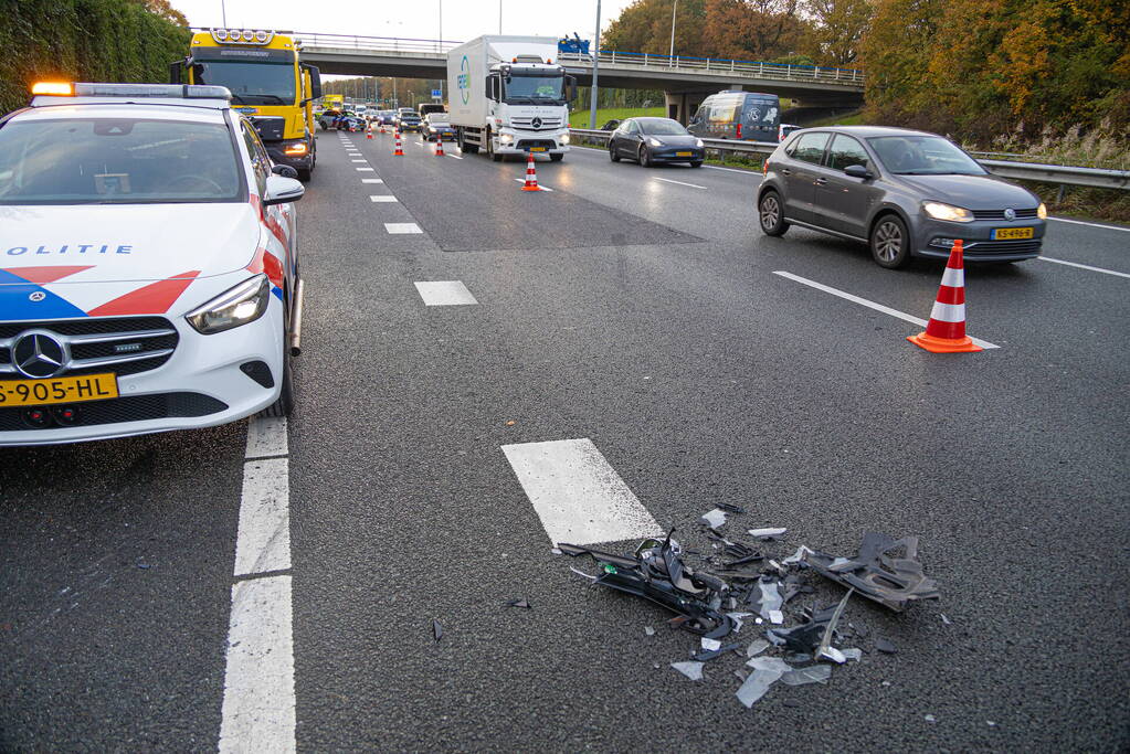 Zes voertuigen betrokken bij kettingbotsing